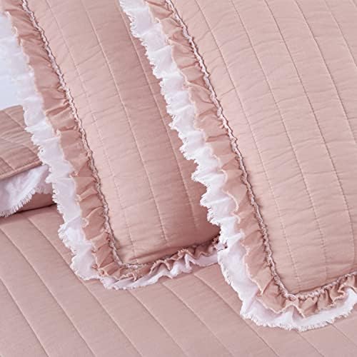 Chezmoi Collection Bonnie 3-Piece Cotton Quilt Set