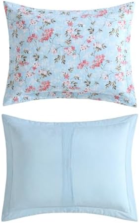 Laura Ashley Full Queen Quilt Set with Shams - Floral Print 100 Cotton