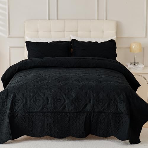 Cmfshape Floral Quilt Set 3 Piece Queen Bedding