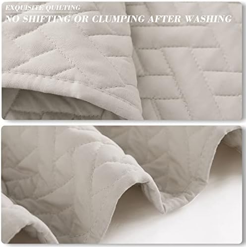 Exclusivo Mezcla Full Queen Quilt Bedspread Set with Basket Weave Pattern