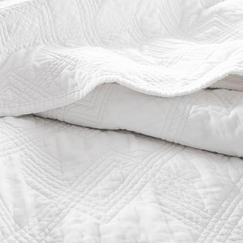 WDCOZY Cotton Quilt Set Twin Size with 1 Pillow Sham
