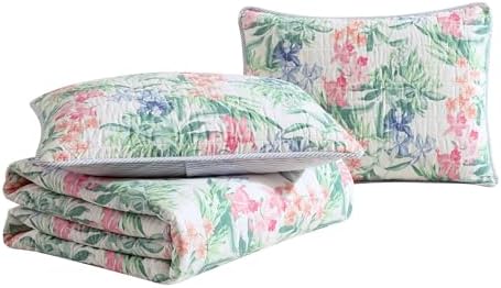 Tommy Bahama Twin Quilt Set - Reversible Cotton Coastal Bedding