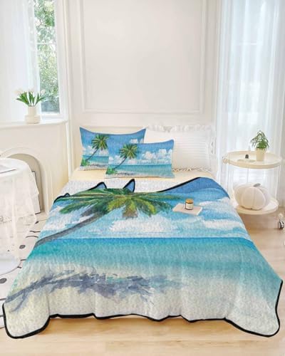 TocaHome Summer Quilt Twin XL 68x98 Inch with 2 Pillowcases 1