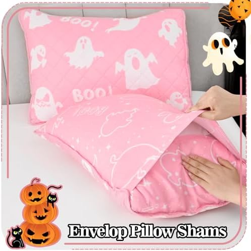 ASPMIZ Halloween Queen Quilt Set with 2 Shams