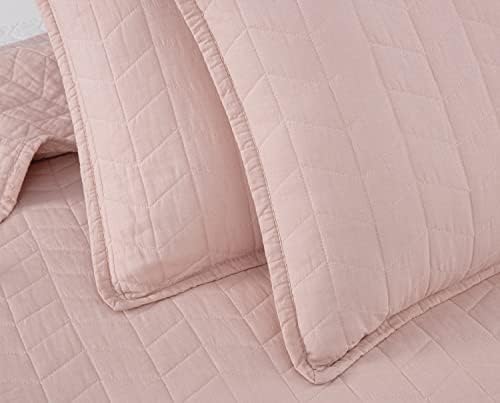Chezmoi Madrid 3-Piece Cotton Quilt Set King Size