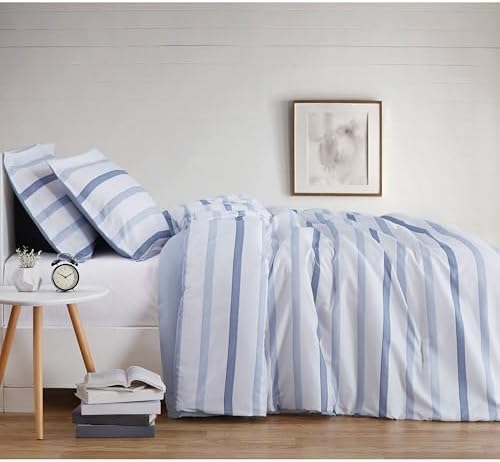 TRULY SOFT Waffle Stripe Duvet Cover Set