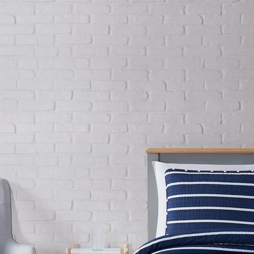 TRULY SOFT Navy Stripe Twin XL Quilt Set