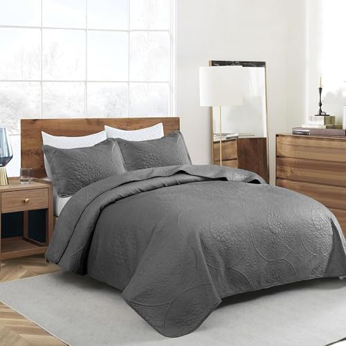 QATAN Quilt Bedding Set Lightweight Microfiber Bedspread with Pillow Shams 1