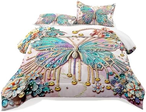 Raphus Cucullatus Butterfly Comforter Set King Pink