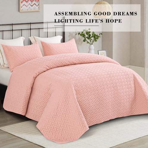 Exclusivo Mezcla Twin Quilt Set with Basket Weave Pattern 1