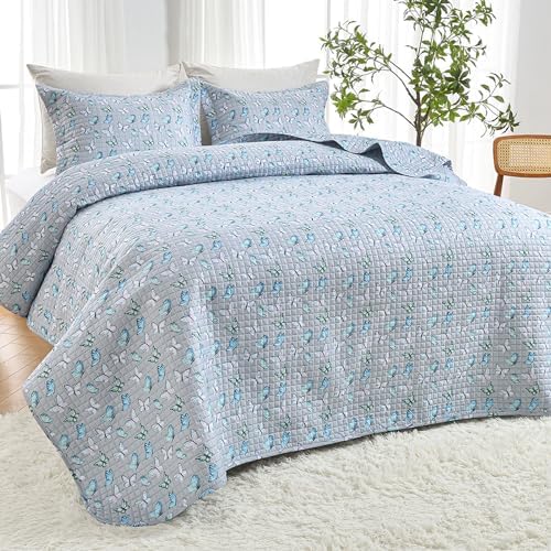 HollyHOME 2 Piece Twin Quilt Set with Butterfly Design 1
