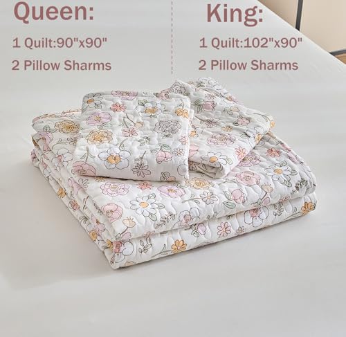 DuShow Queen Quilt Bedding Set Lightweight 3-Piece Quilt Set