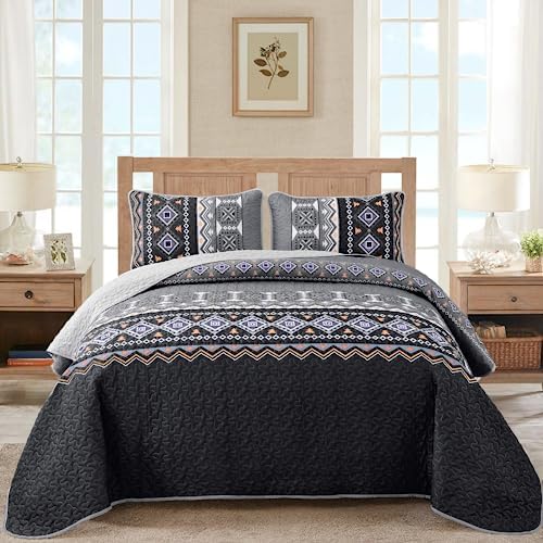 WONGS BEDDING Boho Quilt Set Queen 1