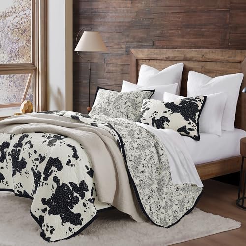 Clara Cow Print Quilt Set 3 Piece King Size