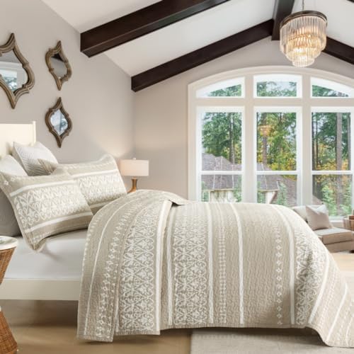 BCOTTOND Boho King Quilt Set 3 Piece All Season