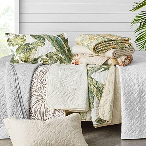 Tommy Bahama Twin Quilt Set - Reversible Cotton Bedding with Matching Sham 1