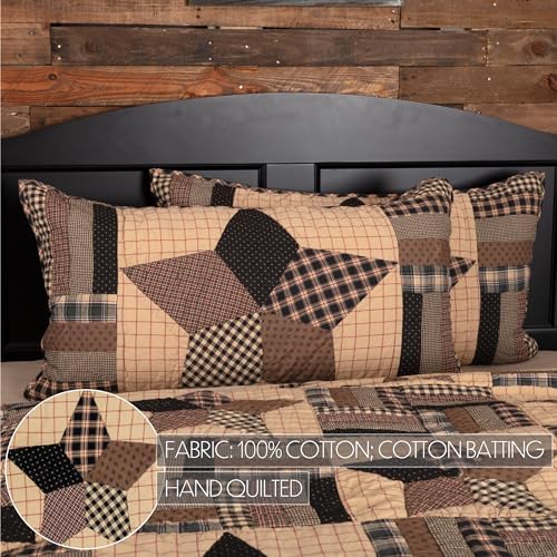 VHC Brands Bingham Star King Quilt Set 6 Pieces