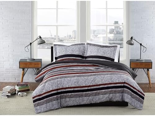 London Fog Warren Stripe Quilt Set 2-Piece Twin XL