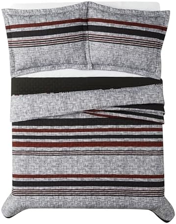 London Fog Warren Stripe Quilt Set 2-Piece Twin XL