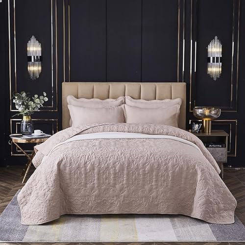 Generic Solid Color Reversible Quilt Set with Pillowcases