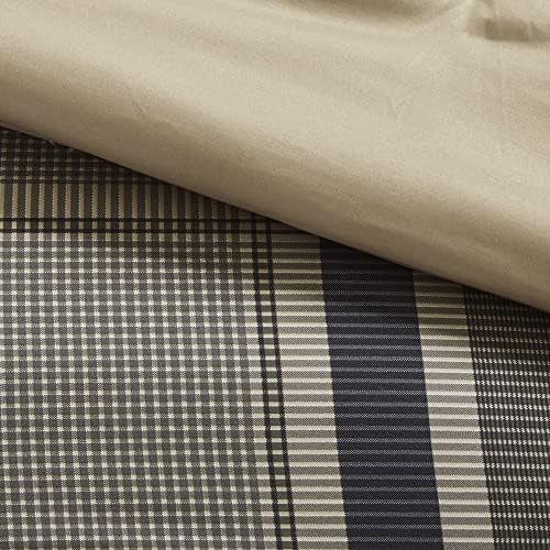 Intelligent Design Robbie Cozy Comforter Set 7 Piece Twin XL Navy Tan