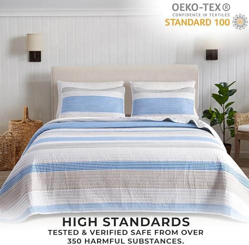 Great Bay Home 2-Piece Twin Reversible Quilt Comforter with 1 Sham