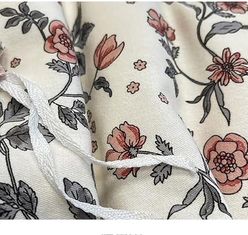 Floral Bed Sheet Set Thickened Sanding Cotton Elegant Wide Brim 4 Piece
