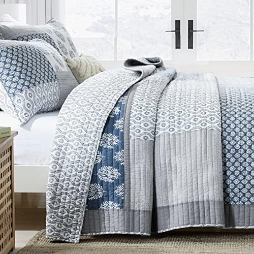 PANGUSHAN King Size Quilt Set - 3 Piece Cotton Bedding