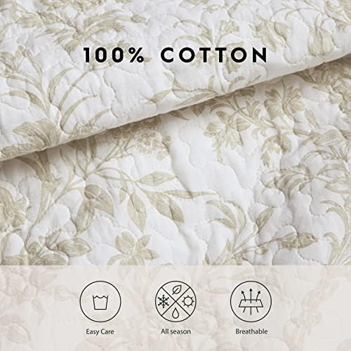 Laura Ashley Home Twin Quilt Set with Matching Sham