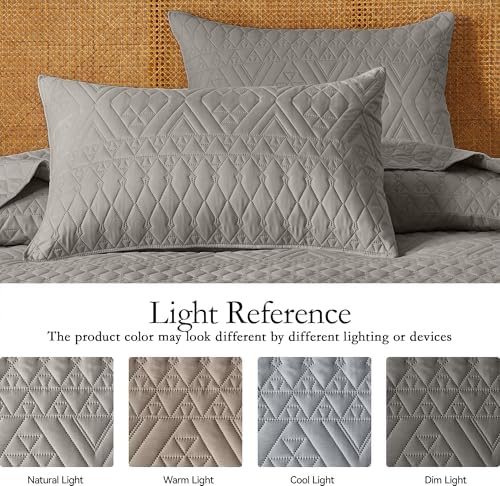 akkialla Twin Size Quilt Bedding Set Dark Grey 1