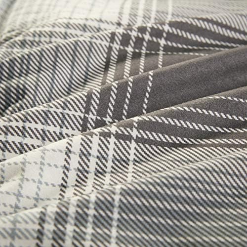 Woolrich Plaid Grey Comforter Set Twin 2 Piece