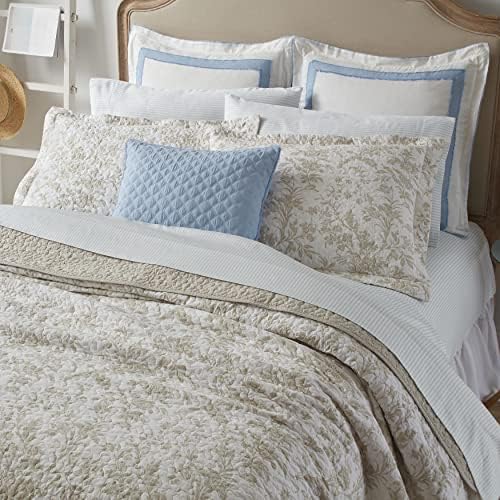 Laura Ashley Home Twin Quilt Set with Matching Sham