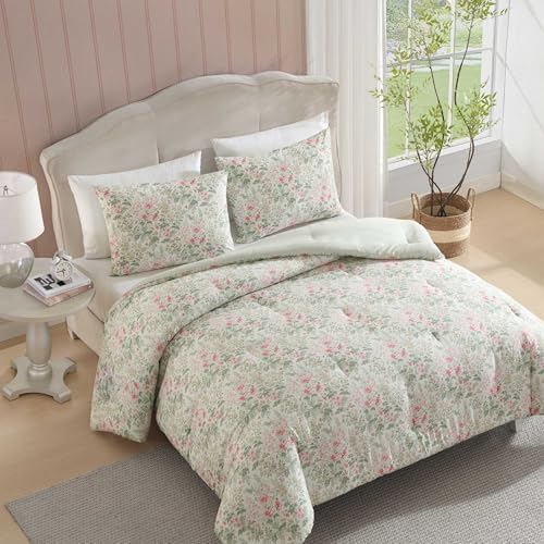 Laura Ashley Twin XL Comforter Set with Sheets and Pillowcase