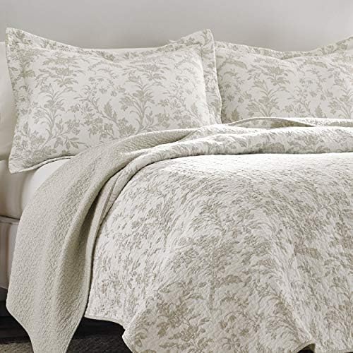 Laura Ashley Home Twin Quilt Set with Matching Sham