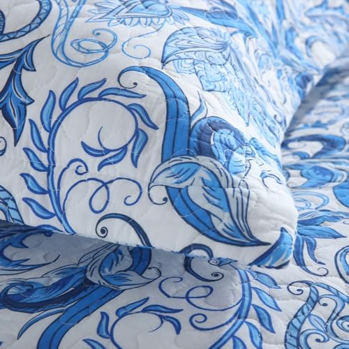 Camandy Cotton Quilt Bedding Set Reversible 3 Pieces King Size