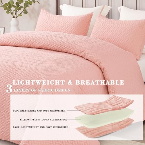 Exclusivo Mezcla Twin Quilt Set with Basket Weave Pattern 1