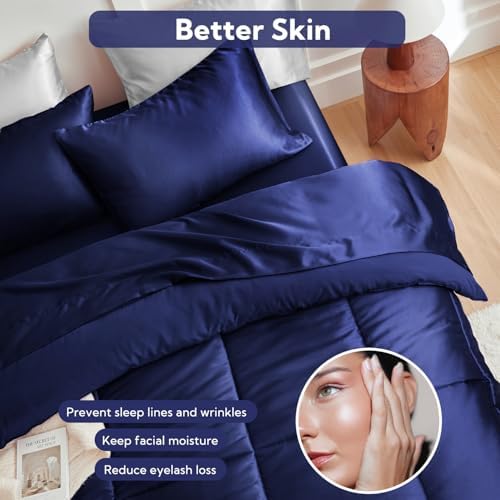 MRHM Reversible Comforter Set Navy Blue
