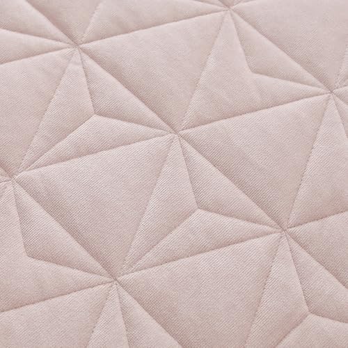 Luxury Velvet Oversized California King Quilt Set Rose Pink