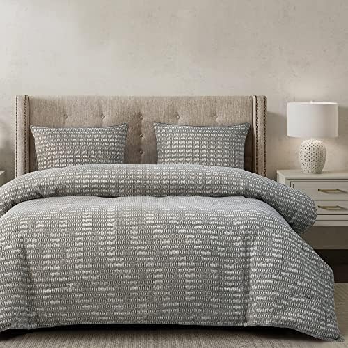 HiEnd Accents Queen Comforter Set 3 Piece Geometric Woven Jacquard
