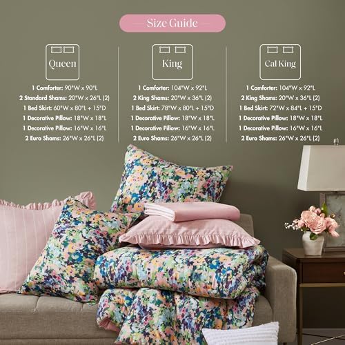Madison Park Floral Reversible Comforter Set King Size
