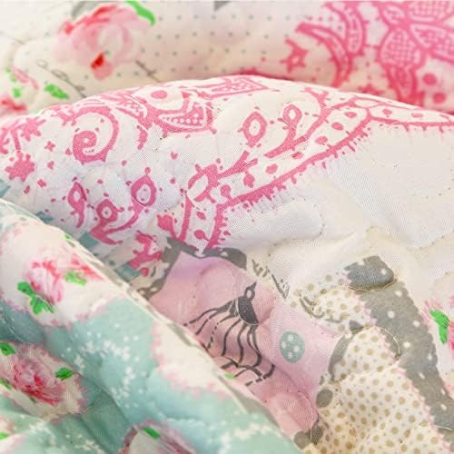 Cmfshape Reversible Quilt Set Pink Butterfly Twin