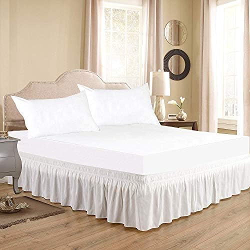 Luxxurecare Three Fabric Sides Bed Skirt 22 Drop Length