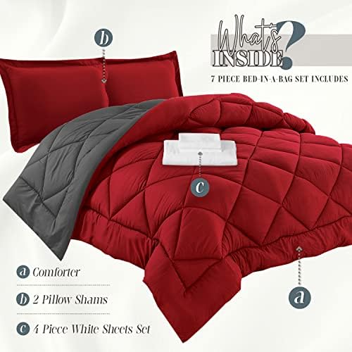 Elegant Comfort 7-Piece Queen Bed-in-a-Bag Set
