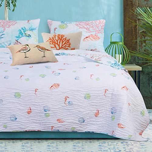 Sarasota Coastal Quilt Set 5-Piece FullQueen