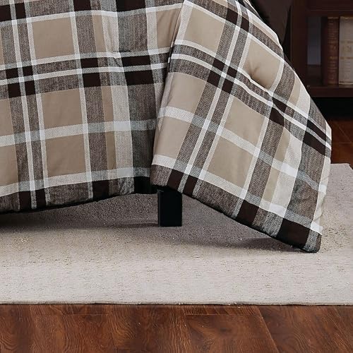 TRULY SOFT Paulette Plaid Taupe Twin XL Comforter Set