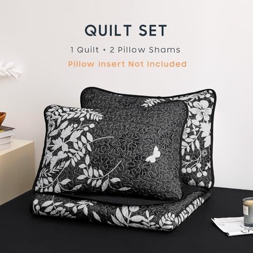 Wake In Cloud Floral Quilt Set - King Size 3 Pieces