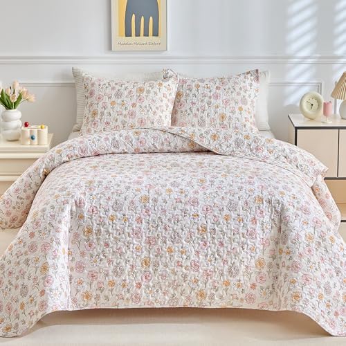 DuShow Queen Quilt Bedding Set Lightweight 3-Piece Quilt Set