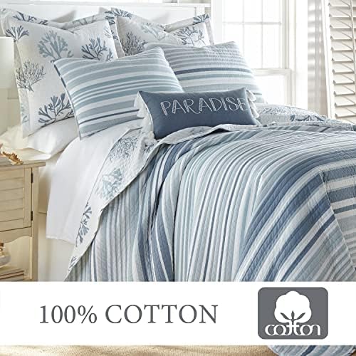 Levtex Home Truro Quilt Set - Stripe in Shades of Blue