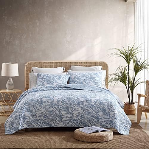 Tommy Bahama Twin Quilt Set in Medium Blue
