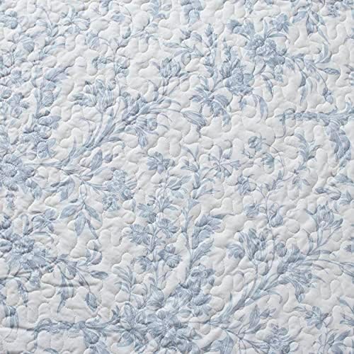 Laura Ashley Twin Quilt Set in Amberley Soft Blue